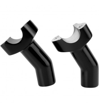 RISER HANDLEBAR CURVED 1" 90 MM. BLACK FOR HARLEY DAVIDSON