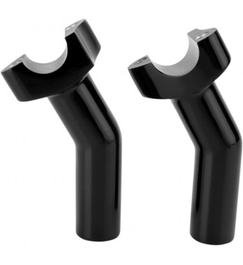 RISER HANDLEBAR CURVED 1" 115 MM. BLACK FOR HARLEY DAVIDSON