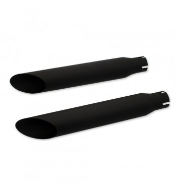 UNIVERSAL EXHAUST MUFFLER SLIP-ON  SLASH CUT BLACK FOR CUSTOM MOTORCYCLE