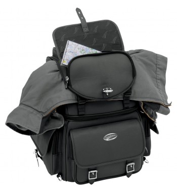 BORSA BIG TRAVEL CASE COMBINATA IN PELLE BR3400EX/S DELUXE PER MOTO CUSTOM E HARLEY DAVIDSON