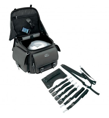 REISETASCHE LEDER BR3400EX/S DELUXE KOMBINATION GEPAECKTRAEGER CUSTOM MOTORRAD UND HARLEY DAVIDSON