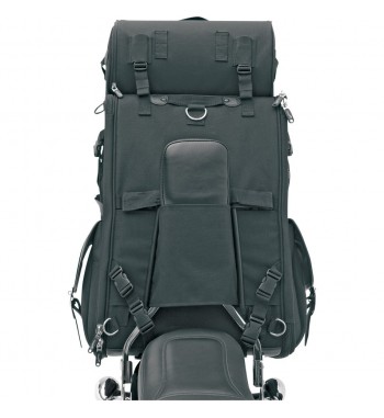 BAG BIG TRAVEL CASE LEATHER COMBINATION BR3400EX/S DELUXE FOR CUSTOM MOTORCYCLE AND HARLEY DAVIDSON