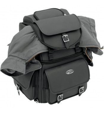 REISETASCHE LEDER BR3400EX/S DELUXE KOMBINATION GEPAECKTRAEGER CUSTOM MOTORRAD UND HARLEY DAVIDSON