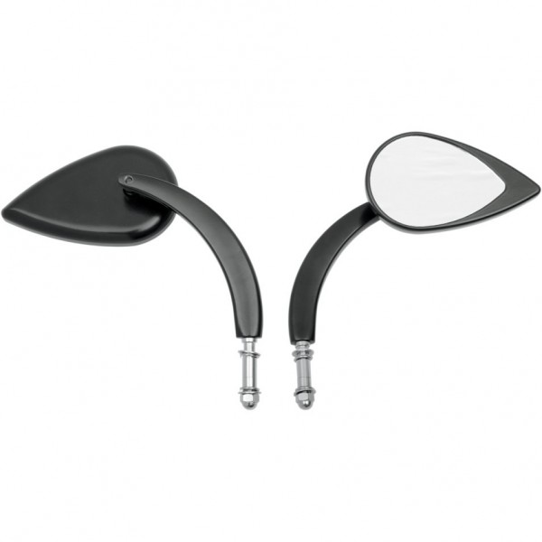 SPECCHIETTO A GOCCIA LUNGO NERO MOTO CUSTOM E HARLEY DAVIDSON 