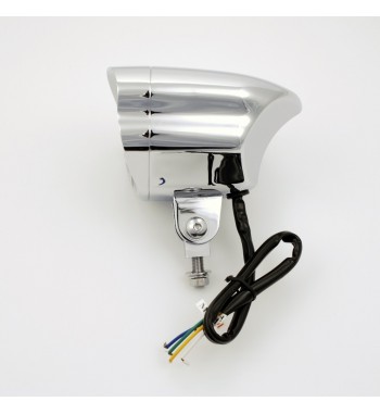 PHARE GLOW STYLE CHROME 5 3/4 "145 mm pour les motos et HARLEY DAVIDSON