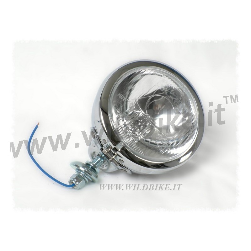 FARO AUSILIARIO LATERALE 110 MM.BULBO H3 MOTO CUSTOM E HARLEY
