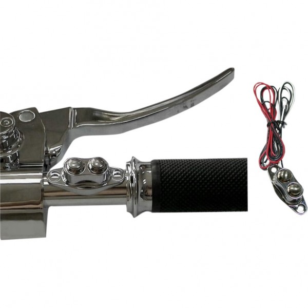 SCHALTER KIT CHROM DOPPEL FÜR LENKER MOTORRAD CUSTOM UND HARLEY DAVIDSON