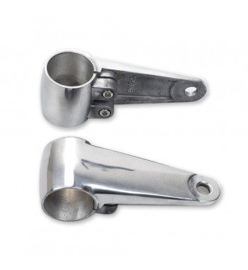 UNIVERSAL HEADLIGHT MOUNTING BRACKETS POLISHED ALUMINUM FOR MOTORCYCLES AND HARLEY DAVIDSON