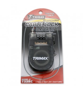 CAVO ANTIFURTO RETRATTILE CON LUCCHETTO A COMBINAZIONE 