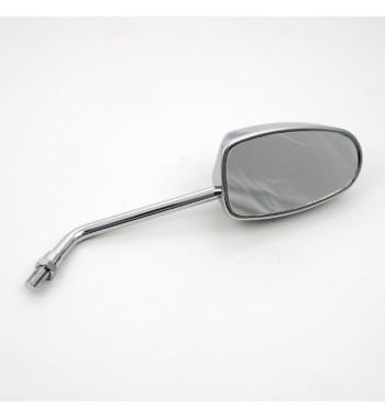 MIROIR DROIT OVALE UNIVERSELLE DELUXE CHROME POUR MOTO CUSTOM