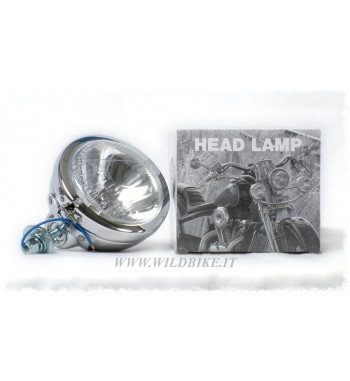 FARO AUSILIARIO LATERALE 110 MM.BULBO H3 MOTO CUSTOM E HARLEY
