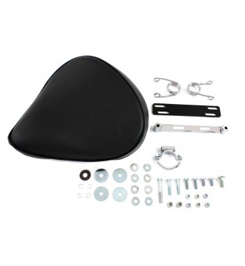 SITZ NUR UNIVERSAL BOBBER BLACK MIT FEDER für MOTORRAD CUSTOM UND HARLEY DAVIDSON