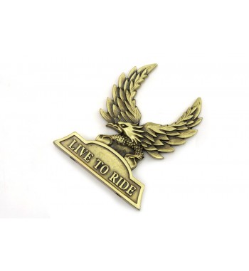 EAGLE LIVE TO RIDE EMBLEM INSERT FOR SISSYBAR BACKREST HARLEY DAVIDSON