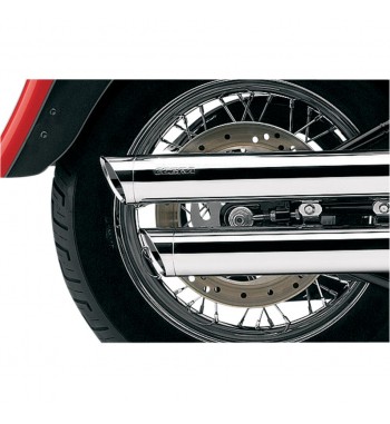 COBRA EXHAUST SLIP ON SC 3 "CHROME HARLEY DAVIDSON FLSTF SOFTAIL FAT BOY 2007-2017