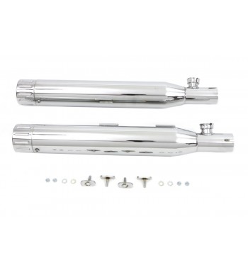 SILENCIEUX d'échappement SLIP ON 3 " BALL MILLED CHROME REPL.SCREAMIN EAGLE HARLEY DAVIDSON FXST DEUCE FLST FAT BOY '07-'16