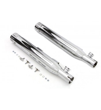 AUSPUFF SCHALLDAMPFER SLIP ON 3 "CHROME BALL MILLED REPL. SCREAMIN EAGLE HARLEY DAVIDSON FXST DEUCE FLST FAT BOY '07-'16