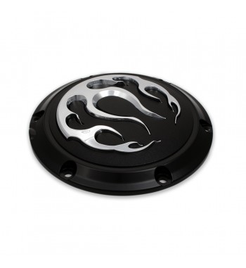 COUVERCLE D'EMBRAYAGE CARTER FLAMME 3D NOIR HARLEY DAVIDSON XL SPORTSTER ' 04-'15