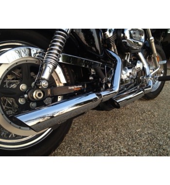 SILENCIEUX POT ÉCHAPPEMENTS 3 "SLASH DOWN CHROME REPLICA SCREAMIN EAGLE POUR HARLEY DAVIDSON XL SPORTSTER '04-'13