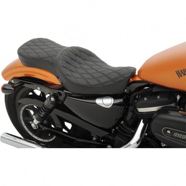 SELLE COMFORT DOUBLE LOW PROFILE DIAMOND POUR HARLEY DAVIDSON XL SPORTSTER '10-'16
