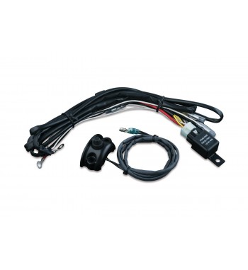 DRIVING LIGHT KIT WITH CONTROL MOUNTED SWITCH BLACK FOR CUSTOM MOTORCYCLE AND HARLEY DAVIDSON