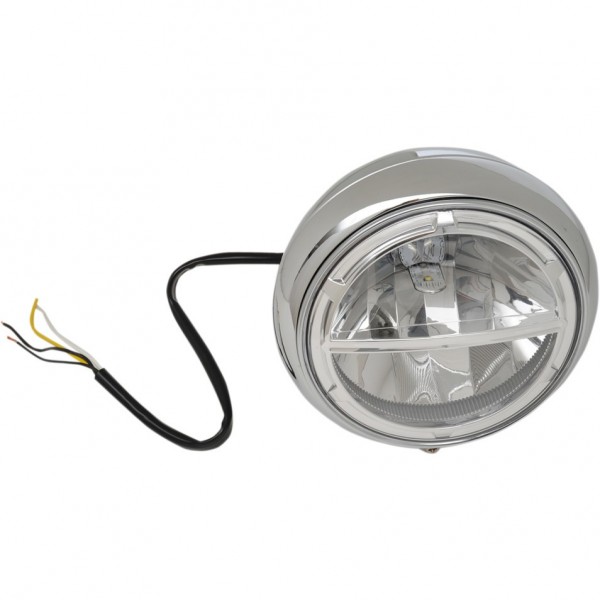 FARO FANALE ANTERIORE LED 7" CROMATO PER HARLEY DAVIDSON FLST SOFTAIL '94-'16