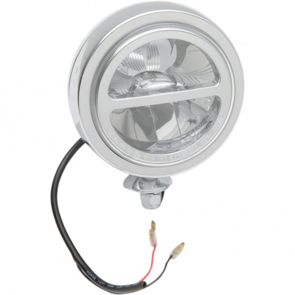 SPOTLIGHT LED ASSEMBLY LOW CHROME 4 1/2" FOR MOTORCYCLE CUSTOM AND HARLEY DAVIDSON 