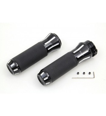 MANOPOLE IN ALLUMINIO CANNON STYLE NERE PER HARLEY DAVIDSON 