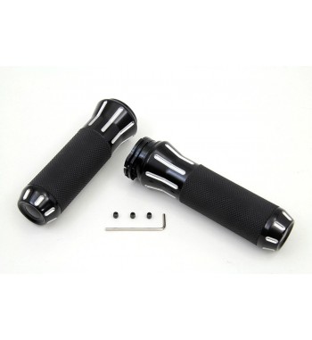 MANOPOLE IN ALLUMINIO CANNON STYLE NERE PER HARLEY DAVIDSON 