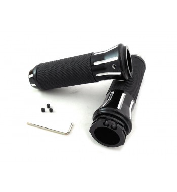 MANOPOLE IN ALLUMINIO CANNON STYLE NERE PER HARLEY DAVIDSON 