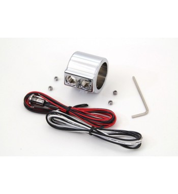 KIT SCHALTER KNOPF DOPPEL CHROM LENKER 1" FÜR MOTORRAD CUSTOM UND HARLEY DAVIDSON