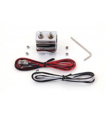 KIT SCHALTER KNOPF DOPPEL CHROM LENKER 1" FÜR MOTORRAD CUSTOM UND HARLEY DAVIDSON