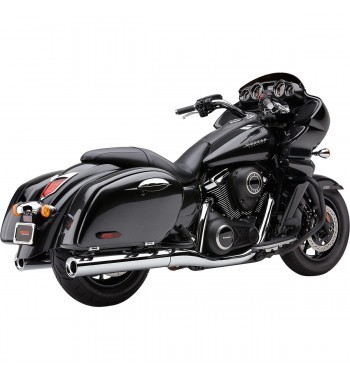 SCARICHI MARMITTE COBRA TRI FLO STRAIGHT 4" CROMATI PER KAWASAKI VN 1700 NOMAD/VOYAGER