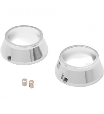 COPERTURE COPRI BULLONI CROMATI PERNO FORCELLONE PER HARLEY DAVIDSON XL SPORTSTER '04-'13