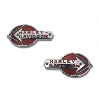 EMBLEME TANK CHROM Beschriftung ROT 61775-59T Beschriftung HARLEY DAVIDSON