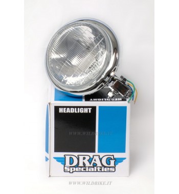 FARO CENTRALE CROMATO DRAG 5 3/4" -140 MM MOTO CUSTOM E HARLEY