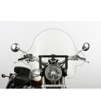 PARE-BRISE FALCON 16 " CLAIR NOIR CONIQUE EFFACER FOURCHE POUR CUSTOM CRUISER MOTOCYCLETTE