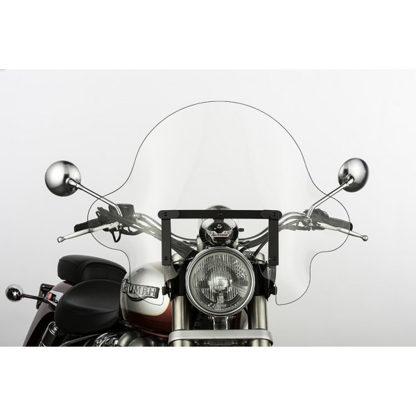 PARE-BRISE FALCON 16 " CLAIR NOIR CONIQUE EFFACER FOURCHE POUR CUSTOM CRUISER MOTOCYCLETTE