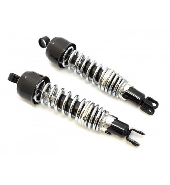 SHOCKS ABSORBERS REAR DELUXE BLACK/CHROME 13" WITH CLEVIS FOR MOTORCYCLE