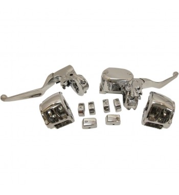 KITS DE CONTRÔLE DE GUIDON CHROME SIMPLE ABS DISQUE POUR HARLEY DAVIDSON XL SPORTSTER '14 -'16
