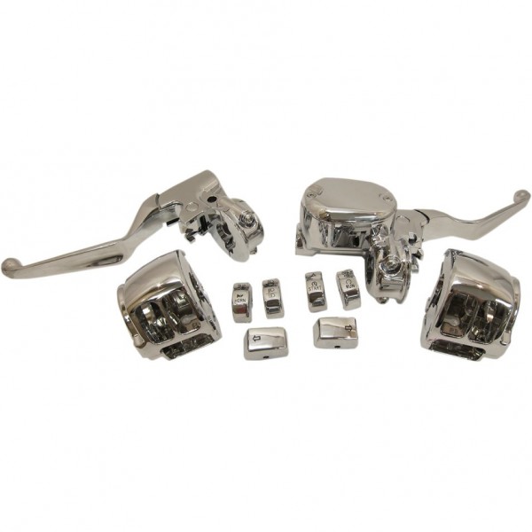 KITS DE CONTRÔLE DE GUIDON CHROME SIMPLE ABS DISQUE POUR HARLEY DAVIDSON XL SPORTSTER '14 -'16