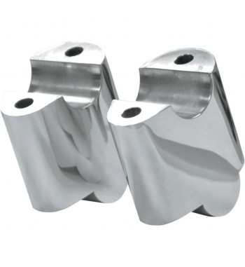 EXTENSION 2"  RISER POLISHED HANDLEBAR HARLEY DAVIDSON FXDB DYNA STREET BOB 2008-2012