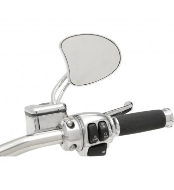 MIRRORS TAPERED CHROME WITH SHORT SLOTTED STEMS FOR HARLEY DAVIDSON