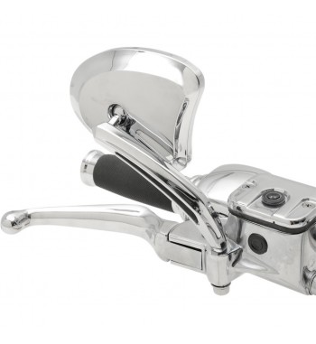 SPIEGEL TAPERED CHROME MIT KURZ SCHLITTEN STEMS FÜR HARLEY DAVIDSON