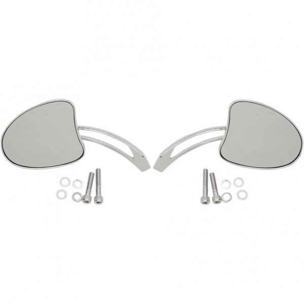 SPIEGEL TAPERED CHROME MITLANG SCHLITTEN STEMS FÜR HARLEY DAVIDSON