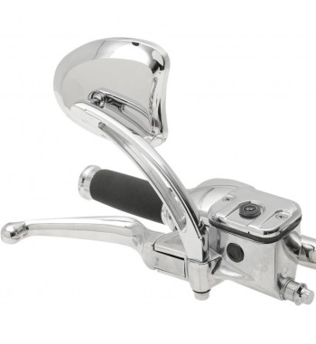 SPECCHIETTI TAPERED ALU DIE-CAST GAMBO LUNGO CROMATI PER HARLEY DAVIDSON