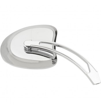 MIROIRS TAPERED CHROME AVEC LONGUE SLOTTED STEMS POUR HARLEY DAVIDSON