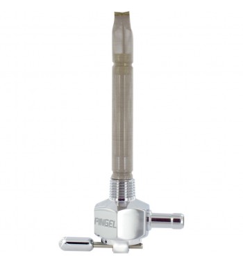 PETCOCK PINGEL FUEL VALVE OUTLET 90° 1/4" NPT FOR CUSTOM MOTORCYCLE AND HARLEY DAVIDSON