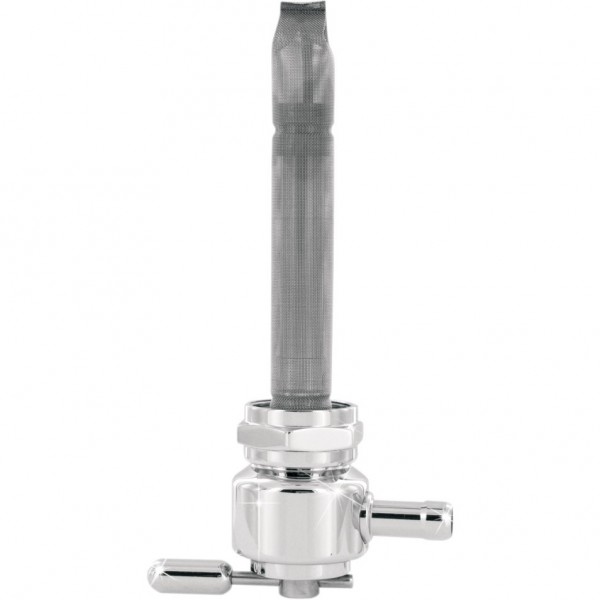 PETCOCK PINGEL FUEL VALVE POWER FLO™  HEX 22 MM 90° BACKW. FOR CUSTOM MOTORCYCLE AND HARLEY DAVIDSON