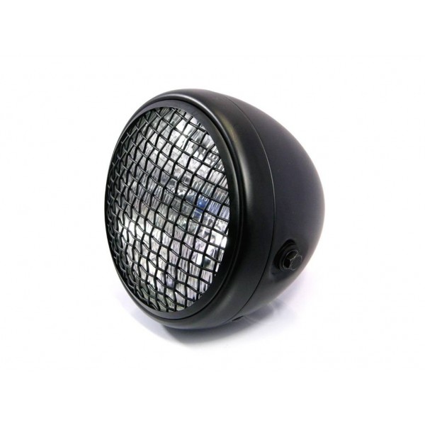 PHARE AVANT SCRAMBLER NOIR 7.7" POUR MOTO ET HARLEY DAVIDSON