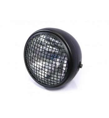 PHARE AVANT SCRAMBLER NOIR 7.7" POUR MOTO ET HARLEY DAVIDSON